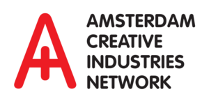 ACICE Logo liggend rood zwart